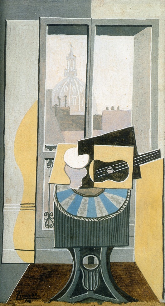 Picasso Still life in front of a Window overlooking the Eglise St. Augustin 1919